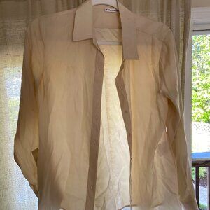 Reformation Anne top, long sleeve silk shirt, size small